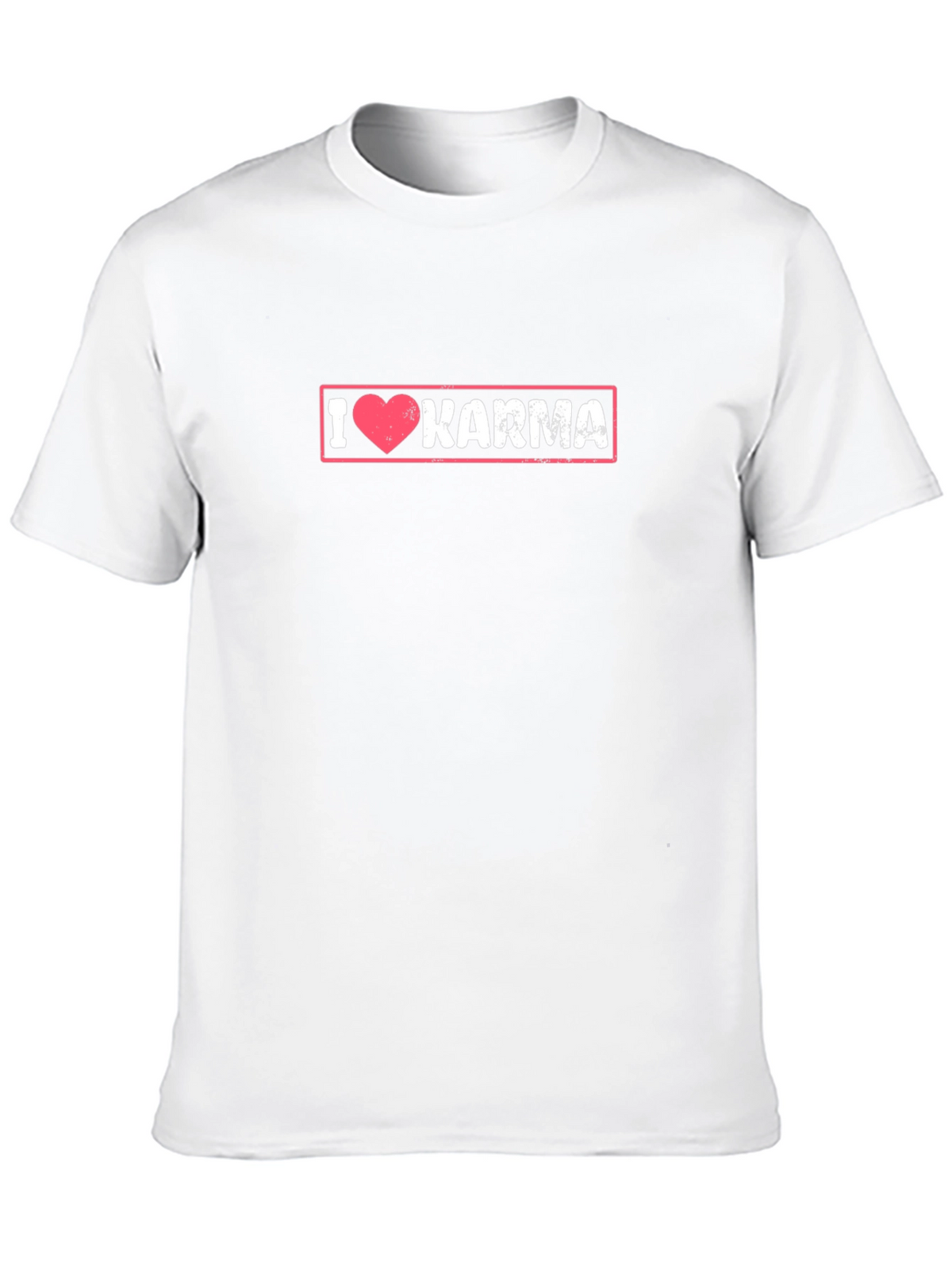 I Love Karma Graphic Tee - Black Cotton T-Shirt