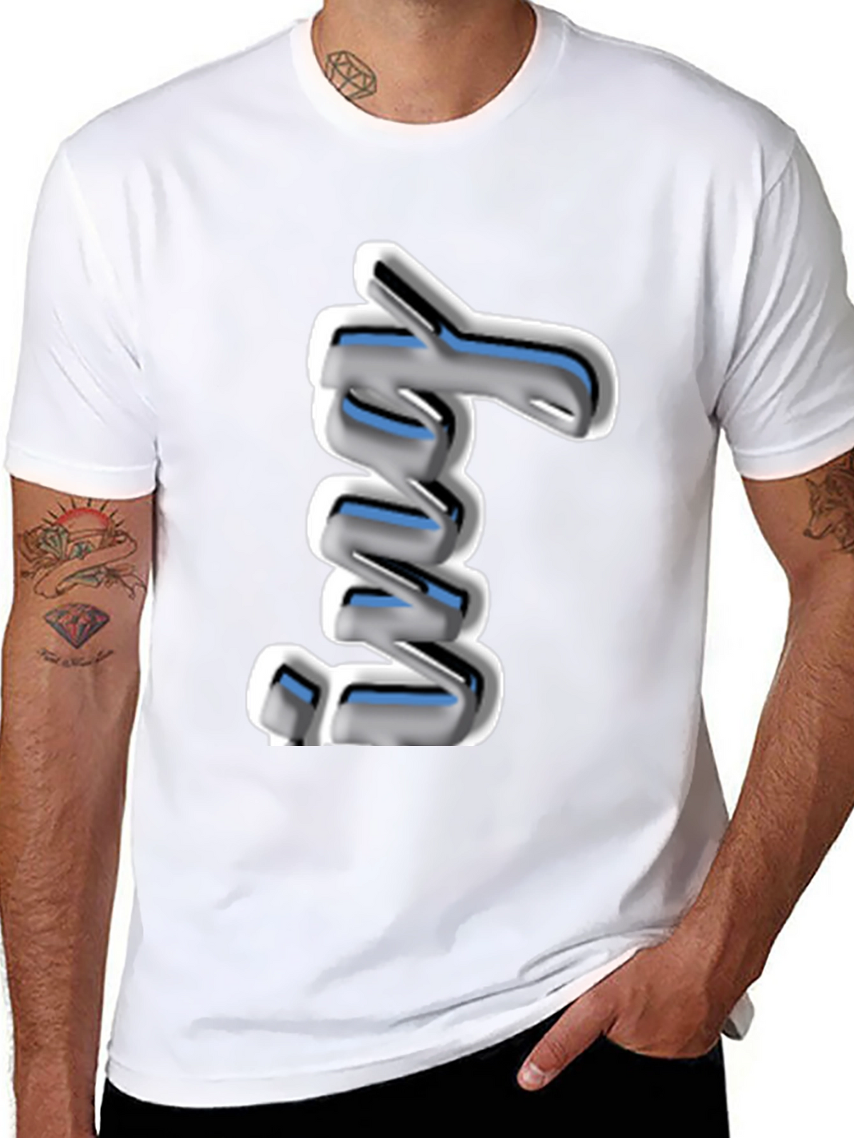 Cool 3D Spring Graphic Black T-Shirt