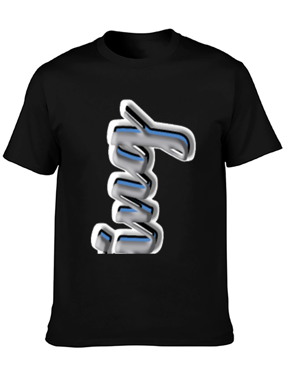 Cool 3D Spring Graphic Black T-Shirt
