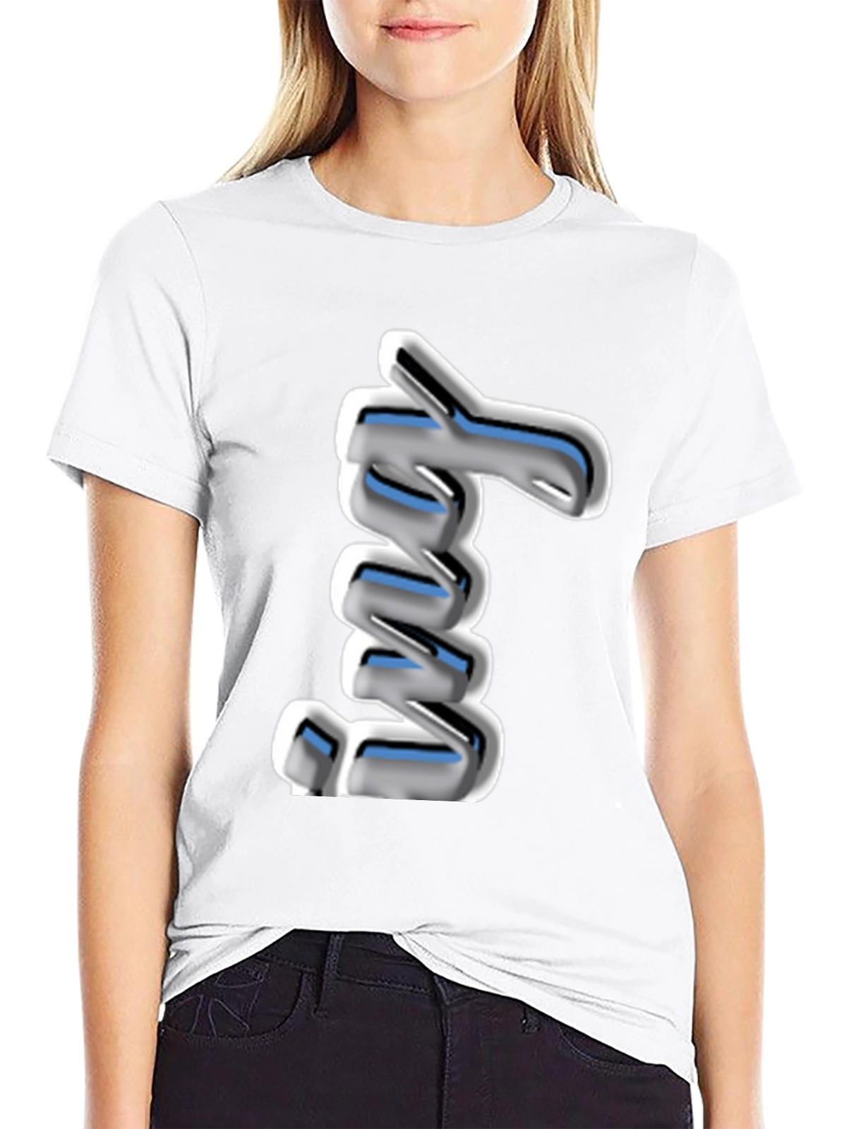 Cool 3D Spring Graphic Black T-Shirt
