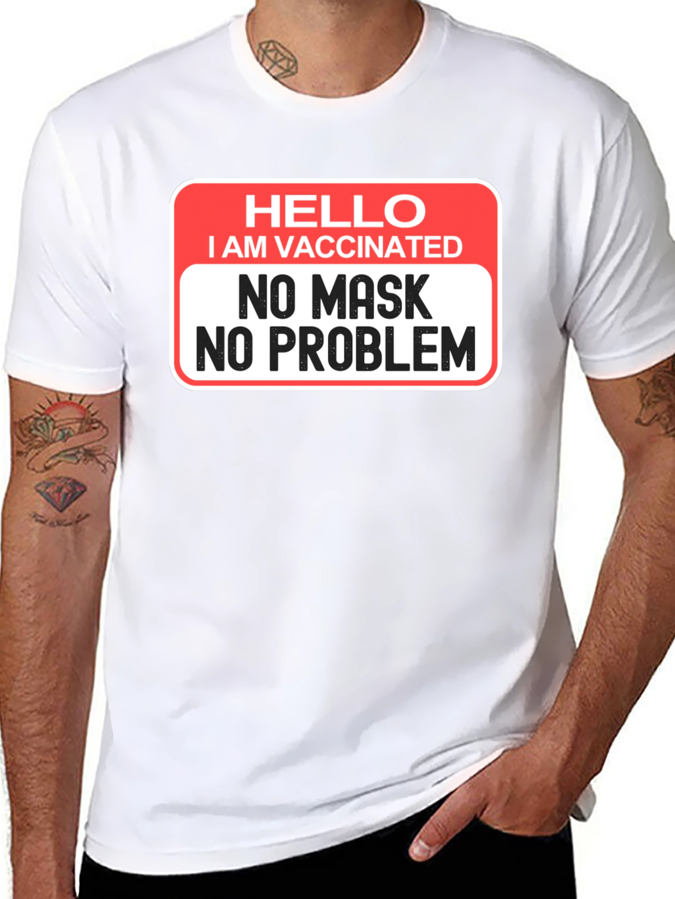 Vaccinated No Mask No Problem T-Shirt