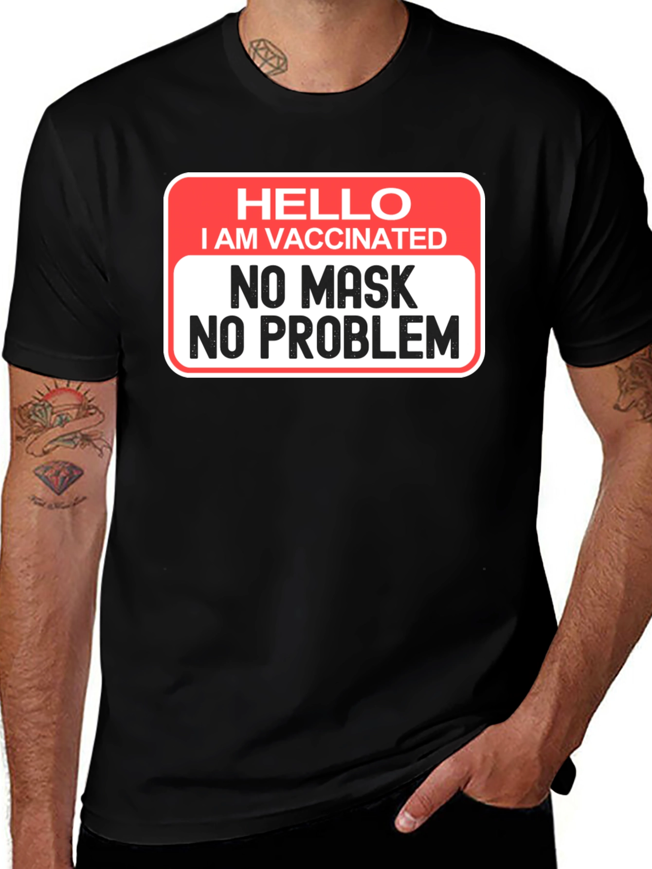Vaccinated No Mask No Problem T-Shirt