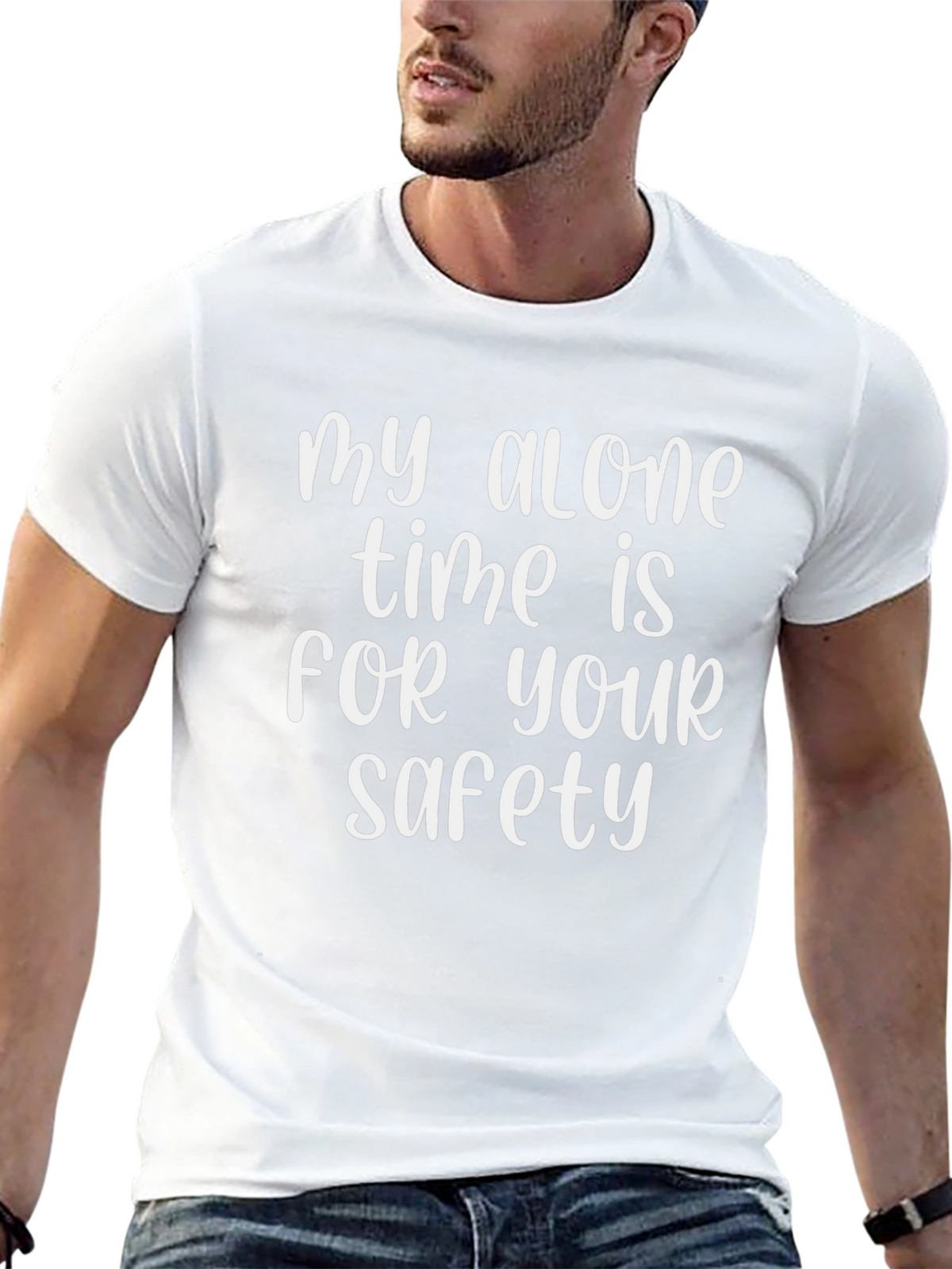 Funny Alone Time Safety Graphic Tee
