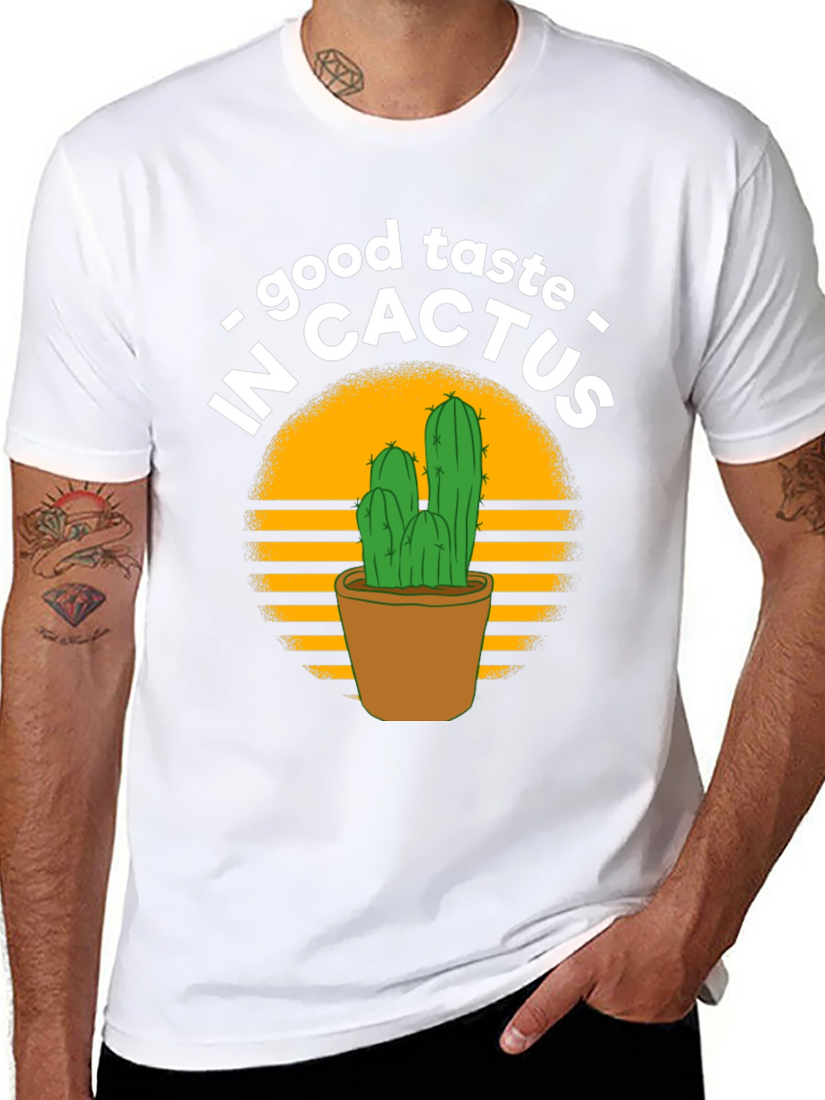 Good Taste in Cactus Graphic T-Shirt