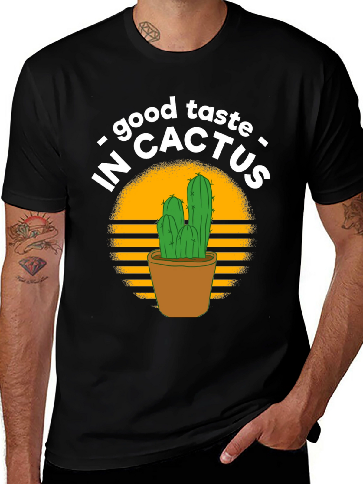 Good Taste in Cactus Graphic T-Shirt