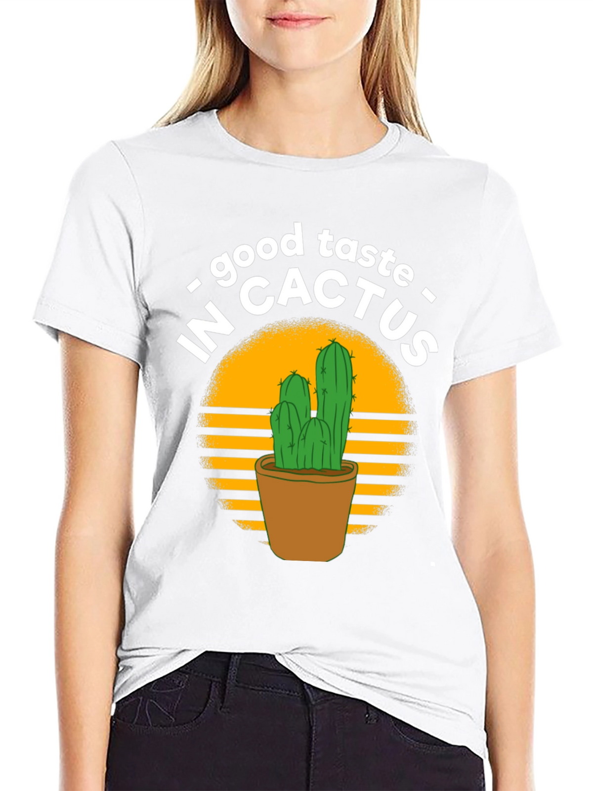 Good Taste in Cactus Graphic T-Shirt