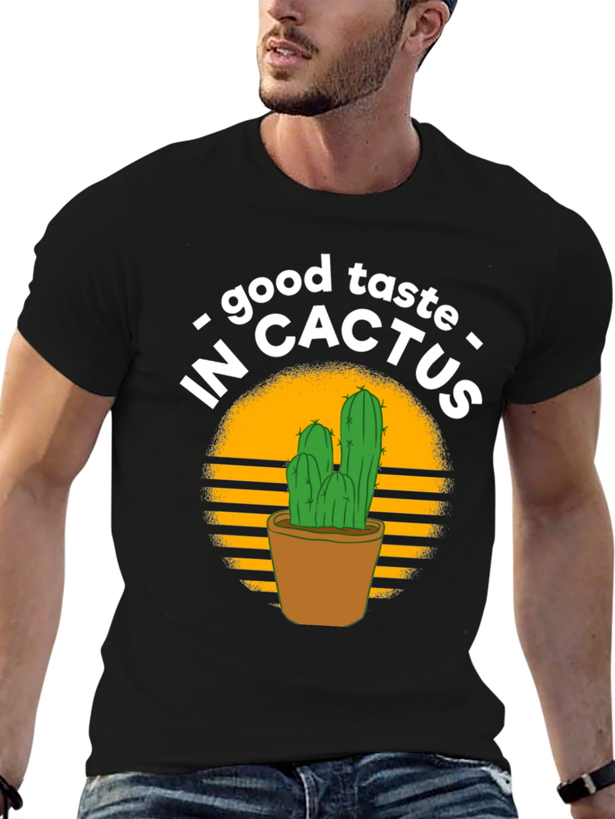 Good Taste in Cactus Graphic T-Shirt