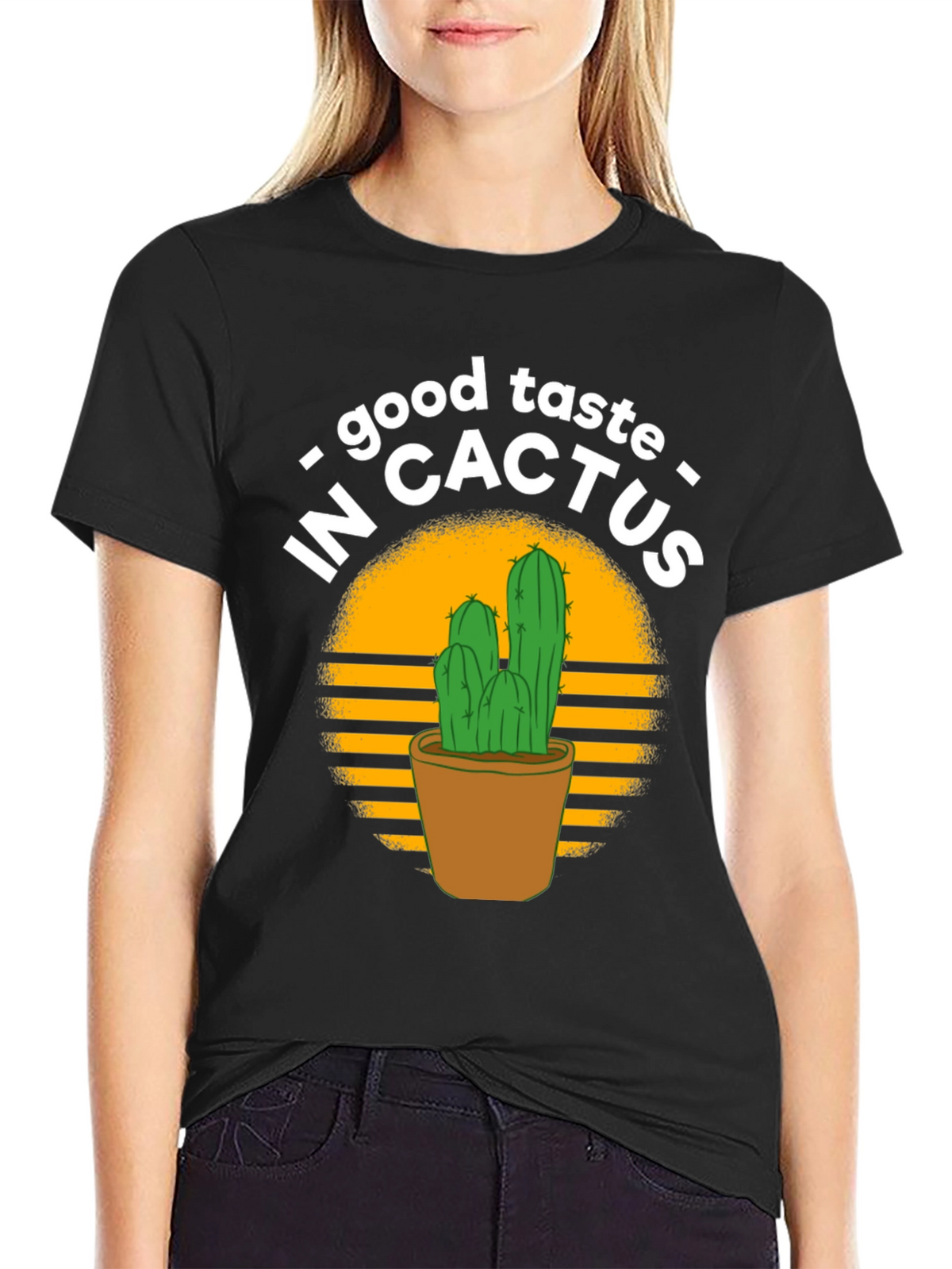 Good Taste in Cactus Graphic T-Shirt