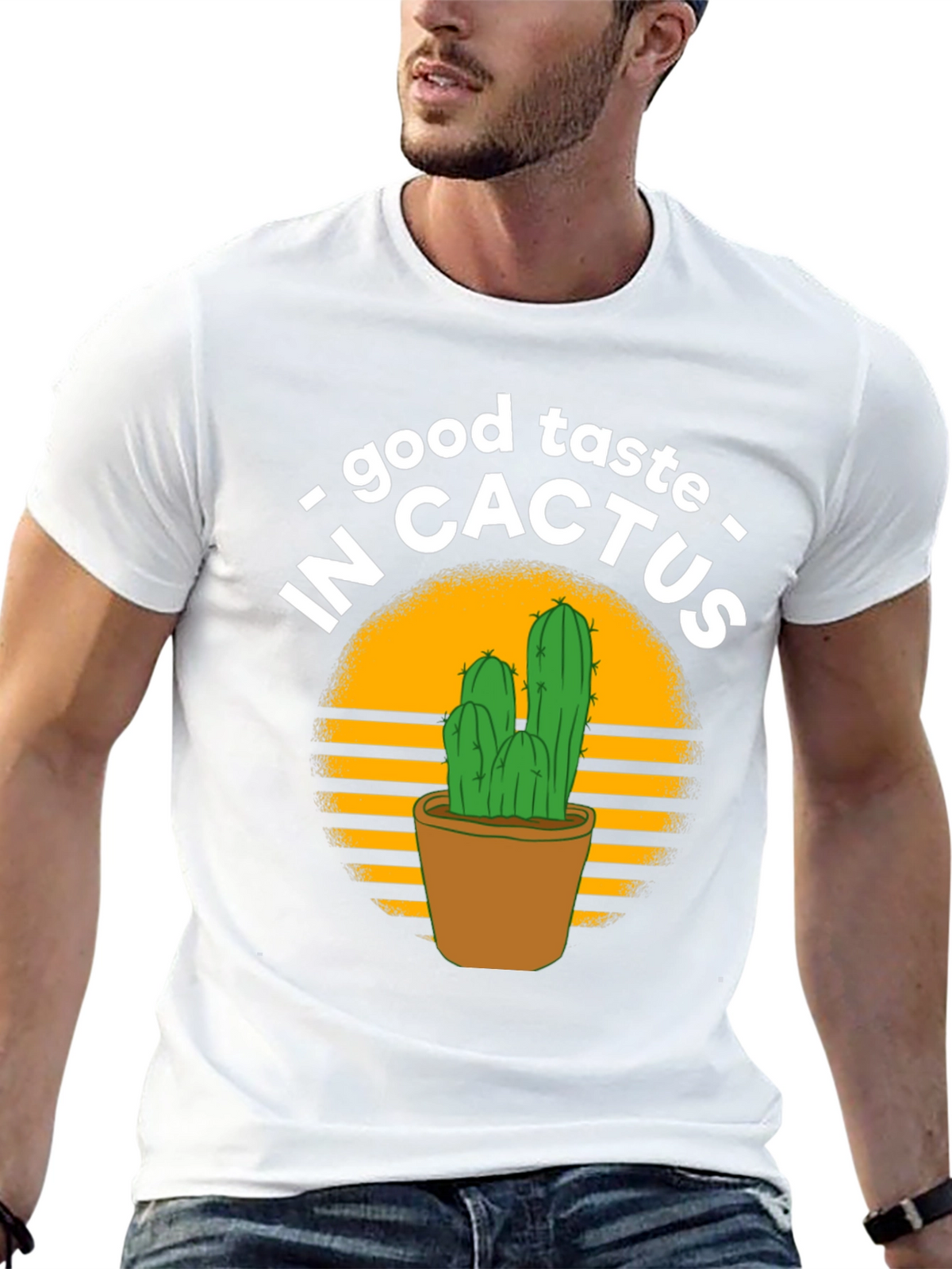 Good Taste in Cactus Graphic T-Shirt