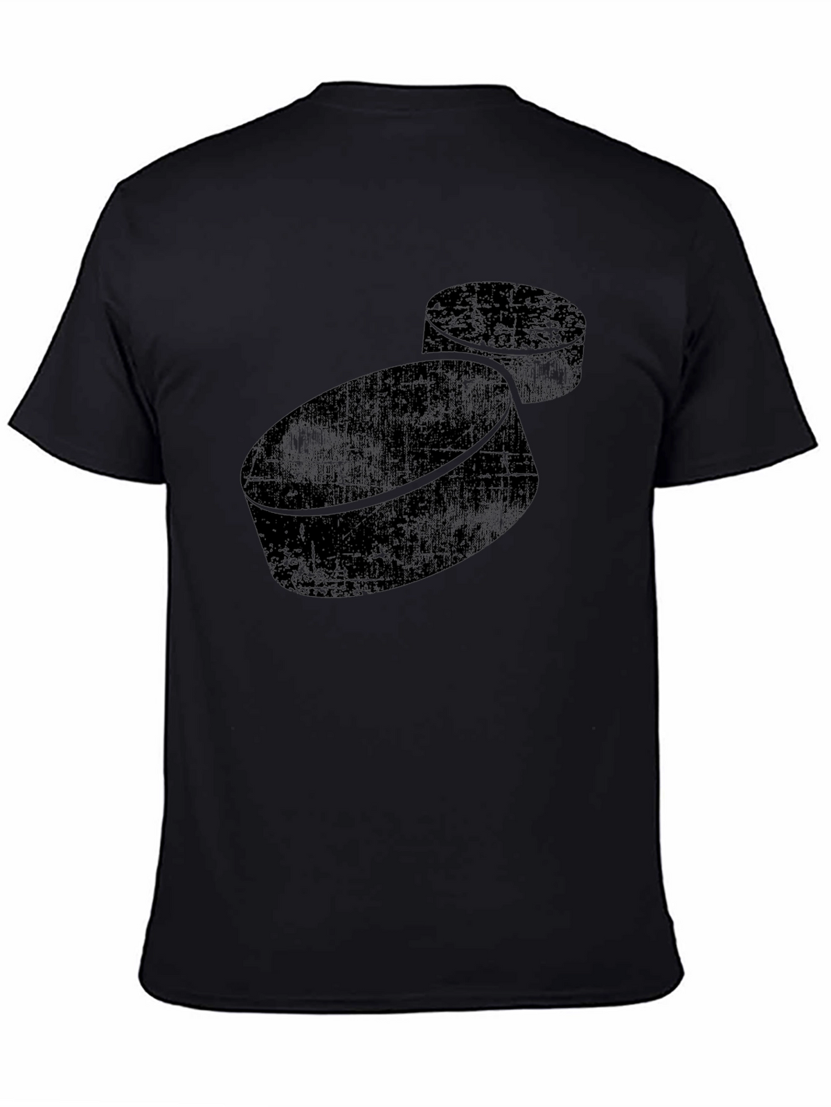 Hockey Puck Graphic Tee - Black