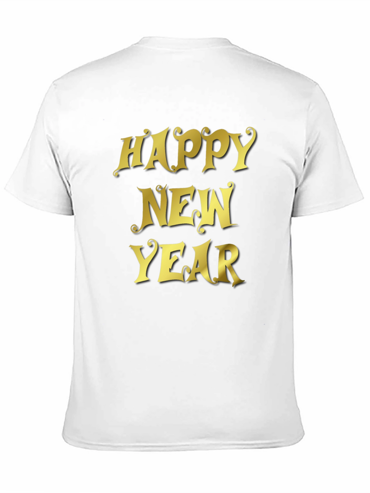 Happy New Year T-Shirt - Black Crew Neck