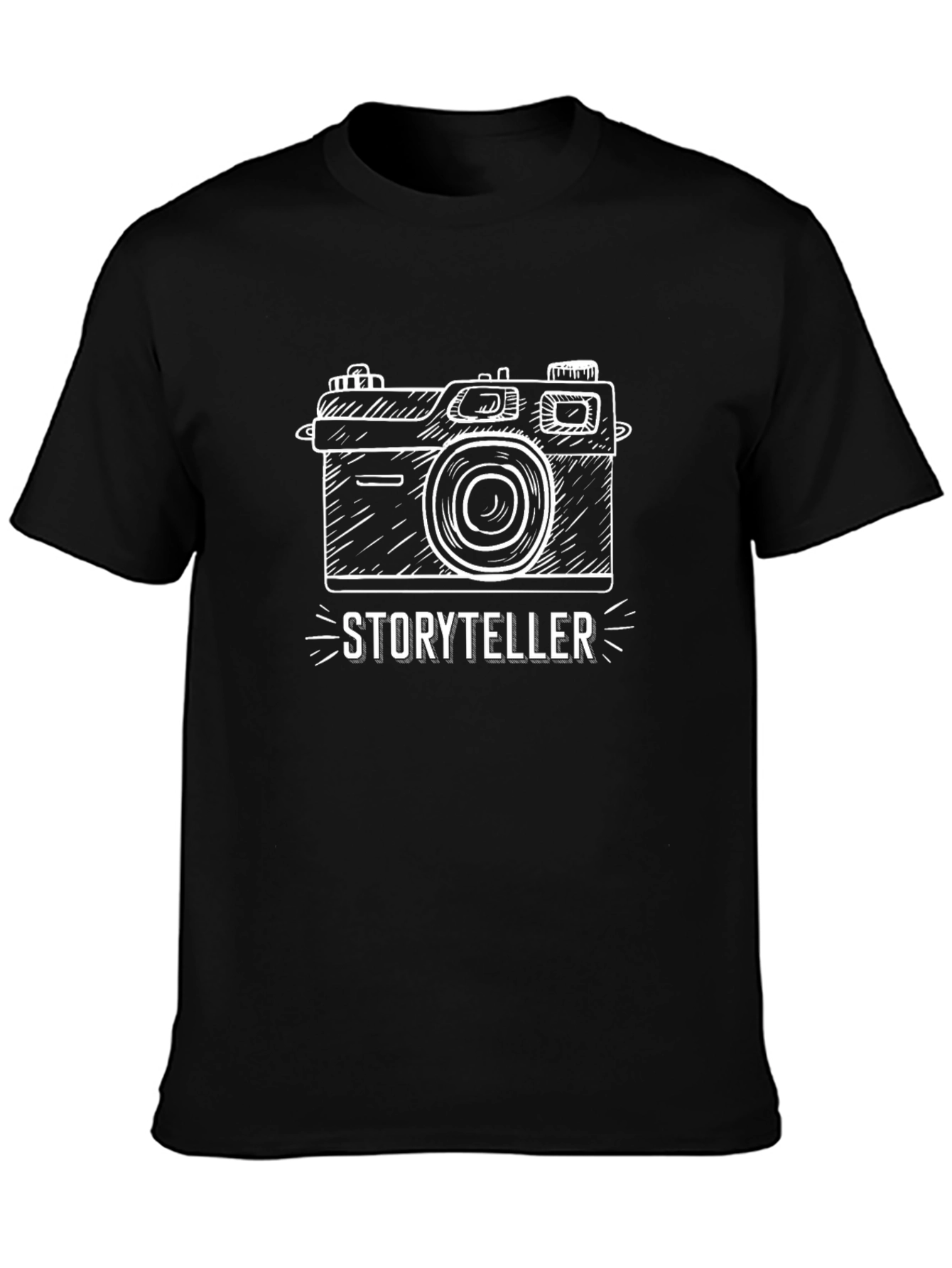 Storyteller Camera Graphic T-Shirt - Black