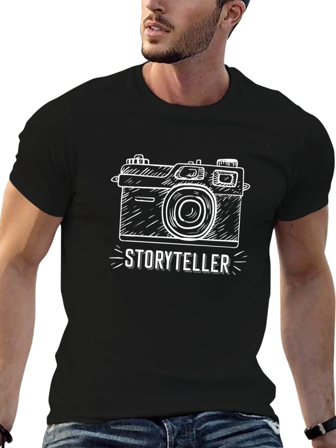 Storyteller Camera Graphic T-Shirt - Black