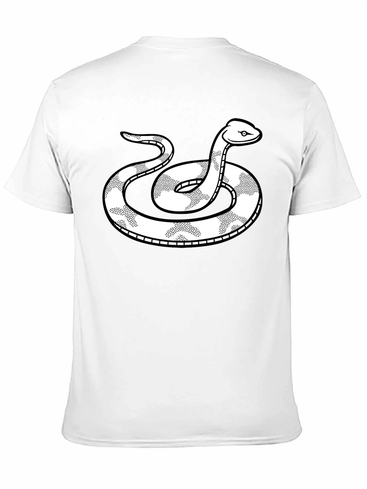 Snake Graphic Tee - Black Cotton T-Shirt
