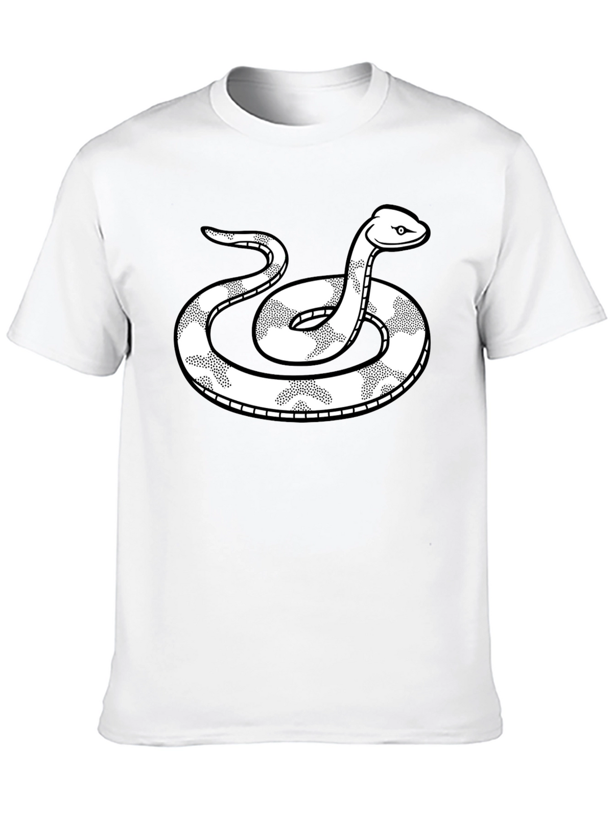 Snake Graphic Tee - Black Cotton T-Shirt