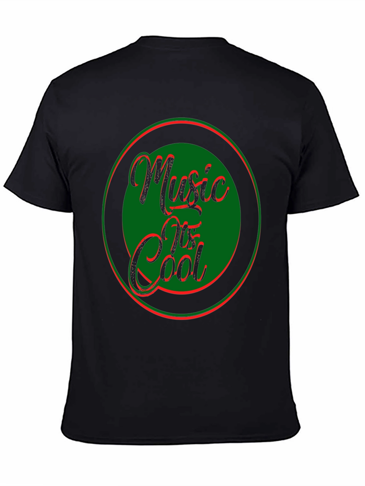 Music Is Cool Graphic Tee - Black