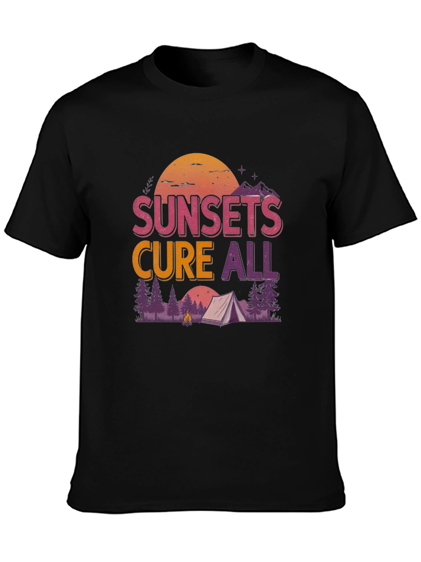 Sunsets Cure All Camping Graphic Tee