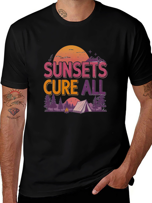 Sunsets Cure All Camping Graphic Tee