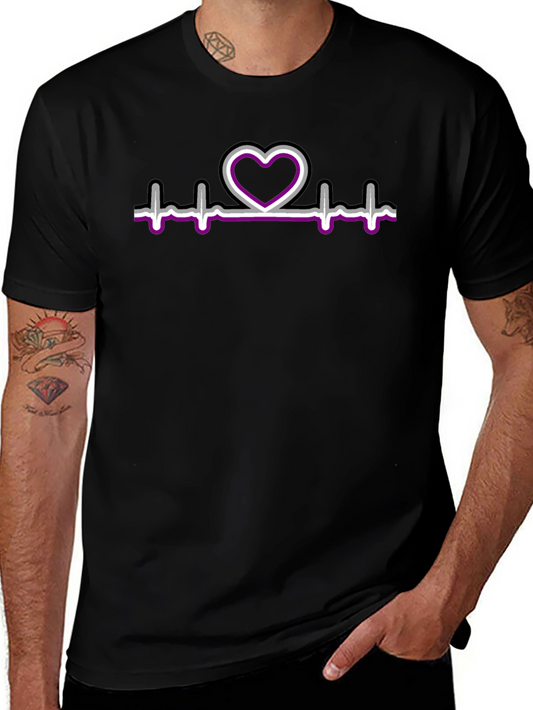 Asexual Pride Heartbeat T-Shirt