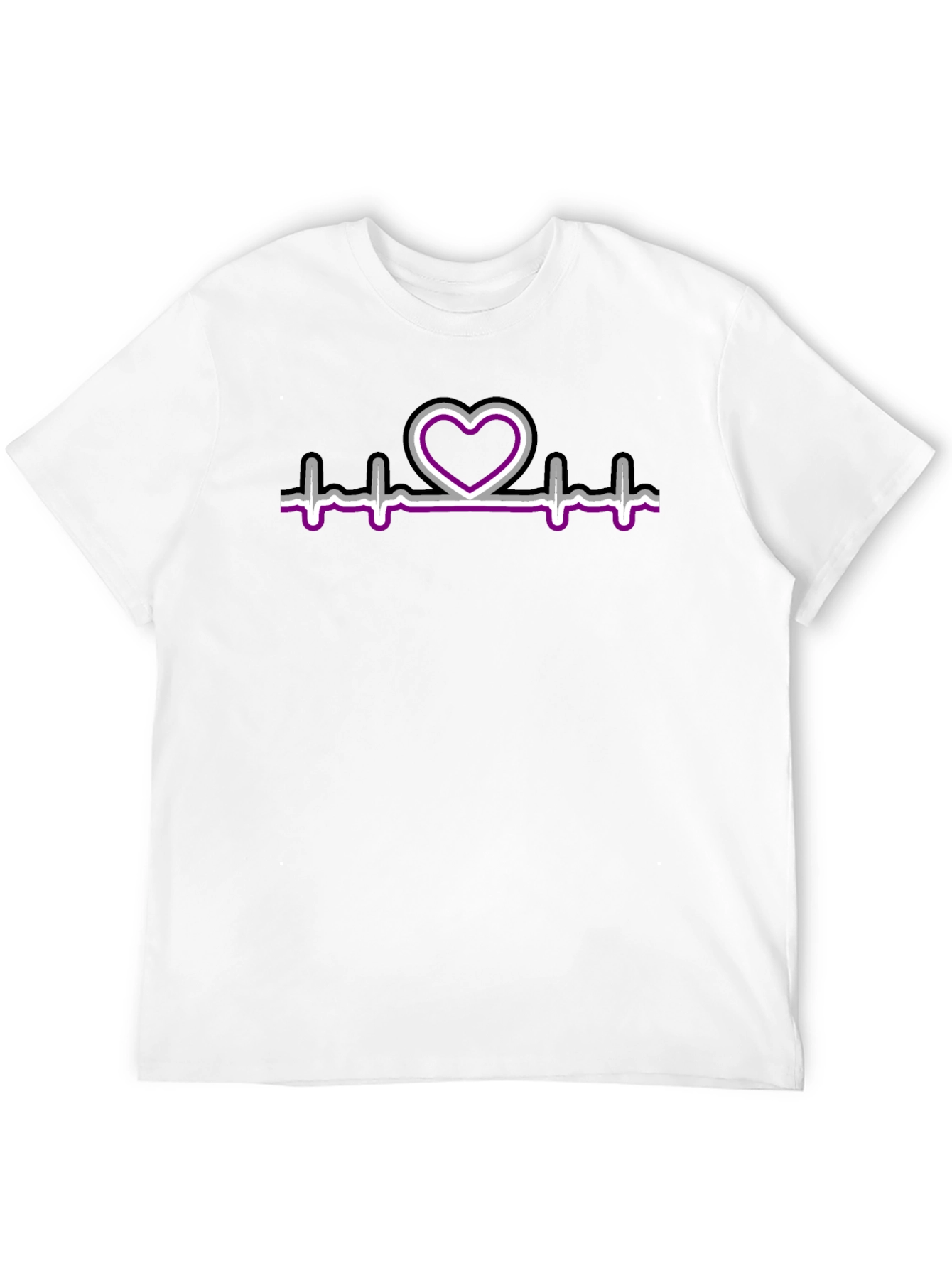 Asexual Pride Heartbeat T-Shirt