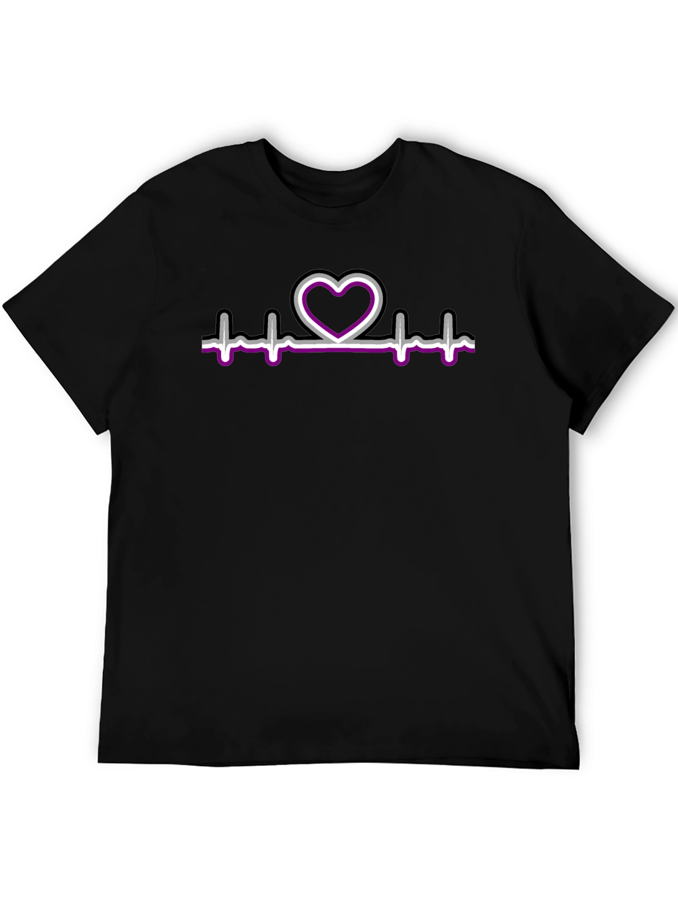 Asexual Pride Heartbeat T-Shirt