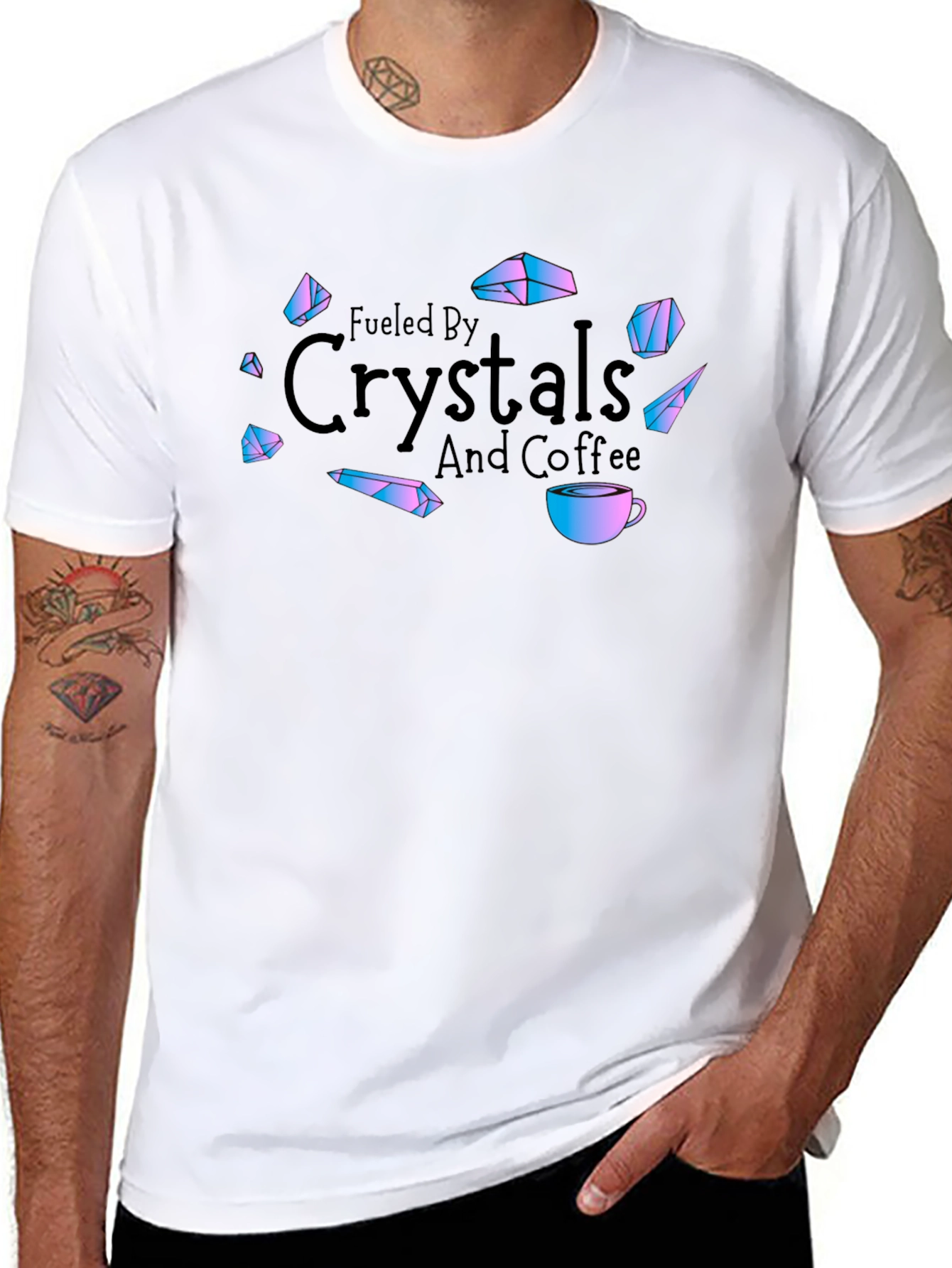 Crystals and Coffee Graphic Tee