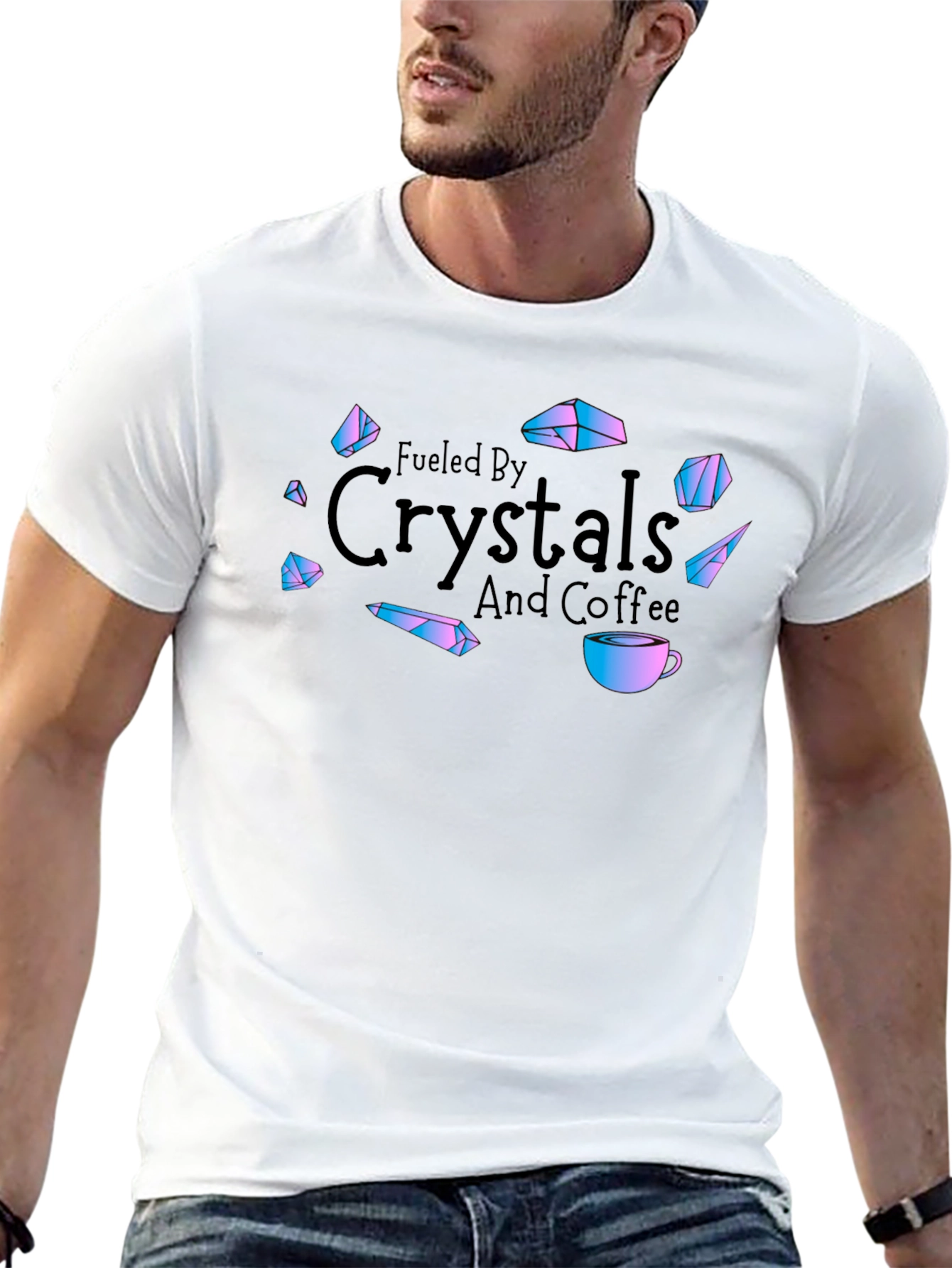 Crystals and Coffee Graphic Tee