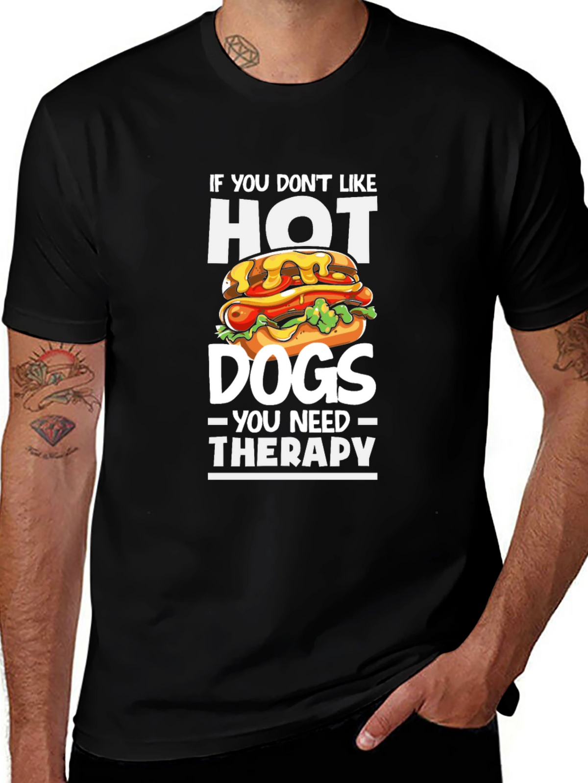 Hot Dog Lover Therapy Tee