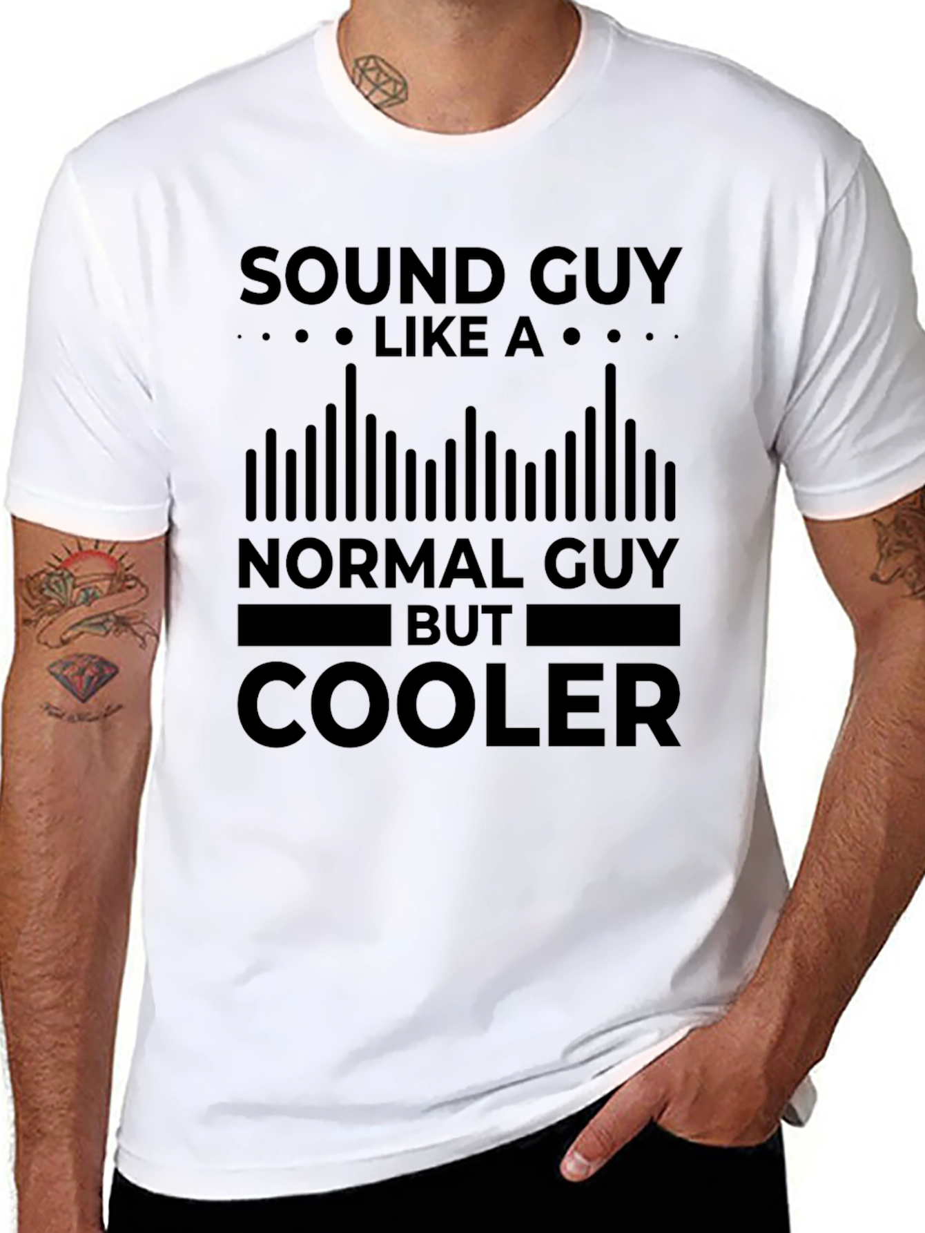 Sound Guy Black T-Shirt - Cool Graphic Tee