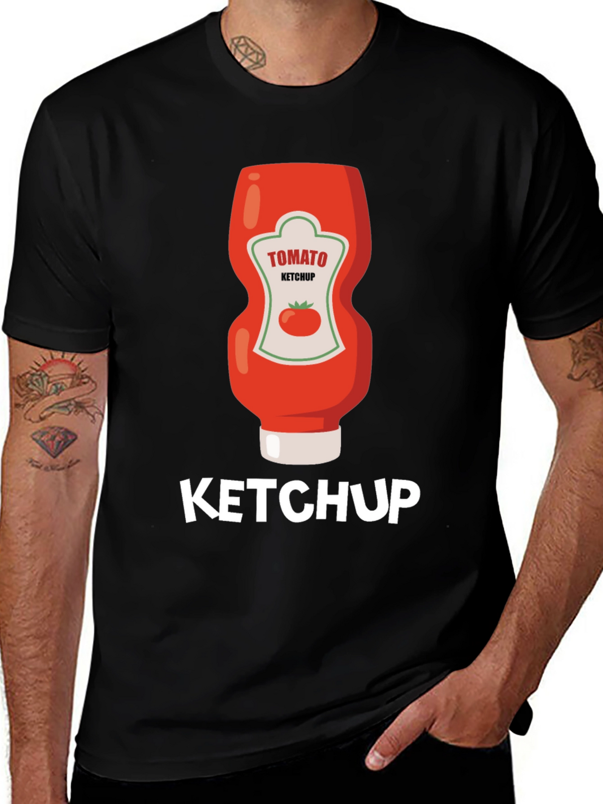 Ketchup Graphic Tee - Novelty Food Shirt