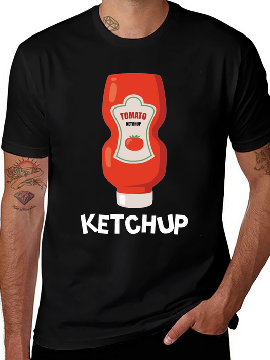 Ketchup Graphic Tee - Novelty Food Shirt