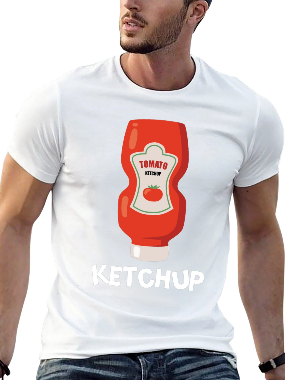 Ketchup Graphic Tee - Novelty Food Shirt