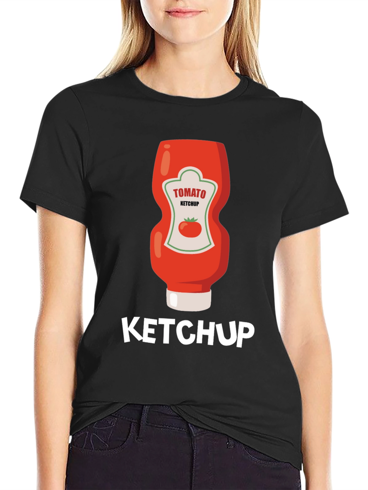 Ketchup Graphic Tee - Novelty Food Shirt