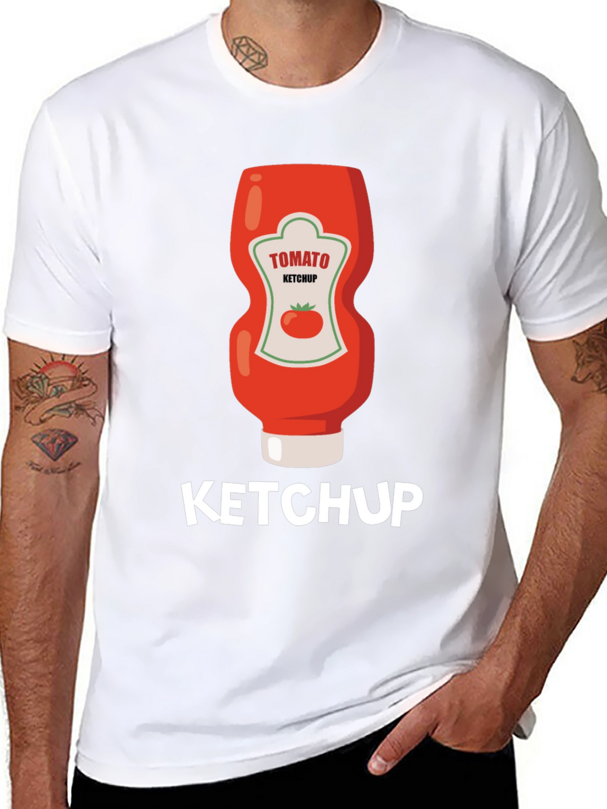 Ketchup Graphic Tee - Novelty Food Shirt
