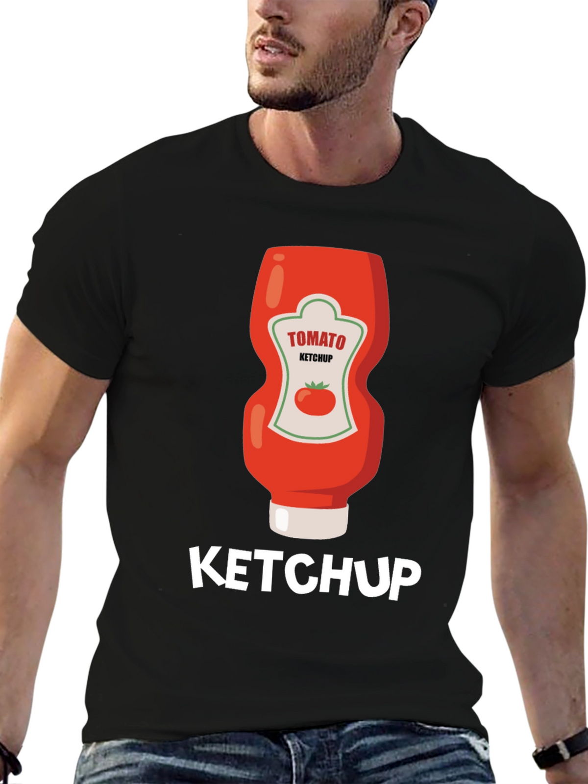 Ketchup Graphic Tee - Novelty Food Shirt