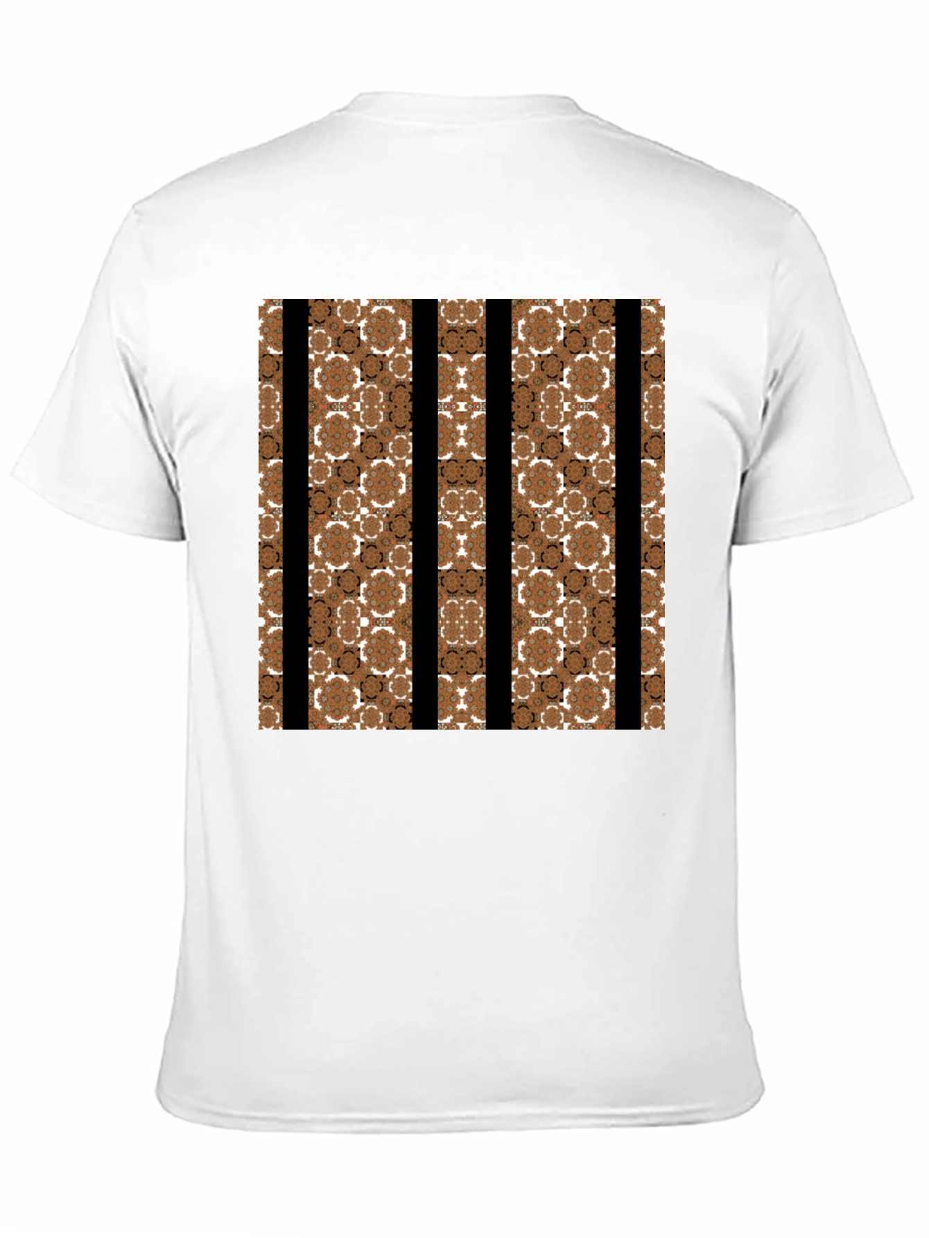 Abstract Floral Striped Graphic Tee