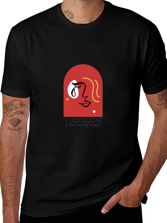 You Glow Tee - Abstract Face Graphic