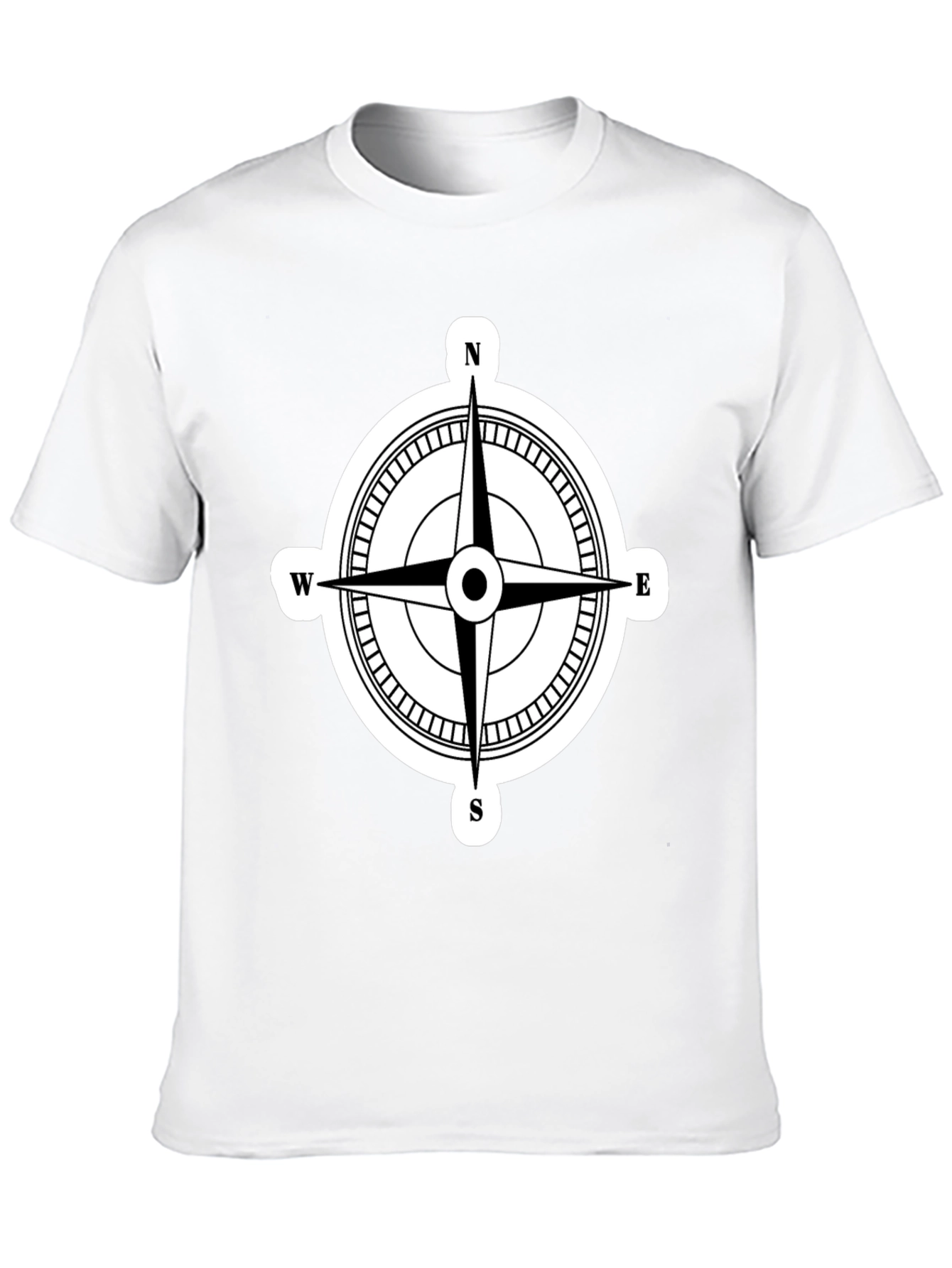 Compass Rose Graphic T-Shirt - Black