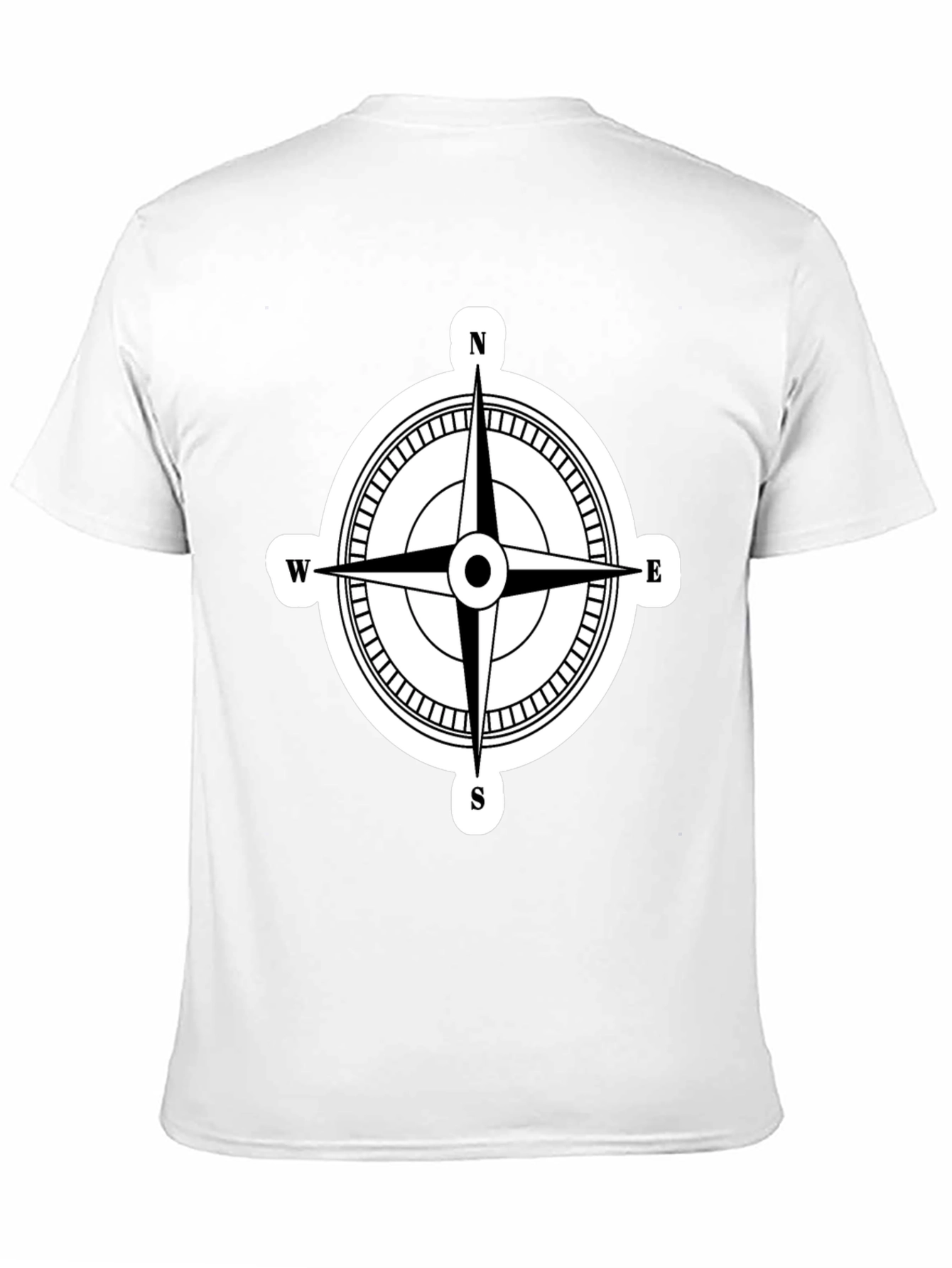 Compass Rose Graphic T-Shirt - Black