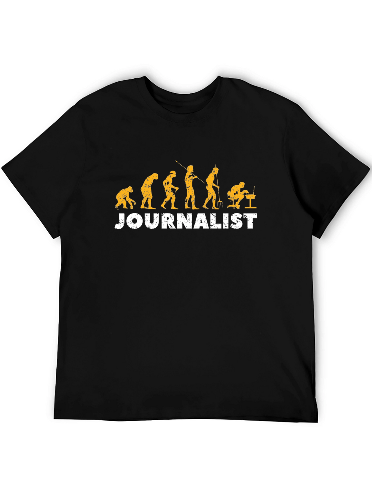 Journalist Evolution T-Shirt - Black Graphic Tee