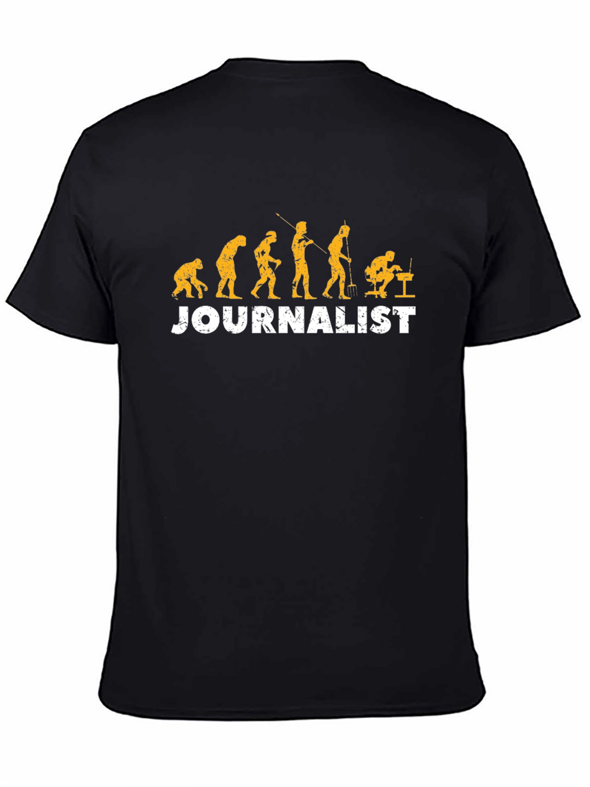 Journalist Evolution T-Shirt - Black Graphic Tee
