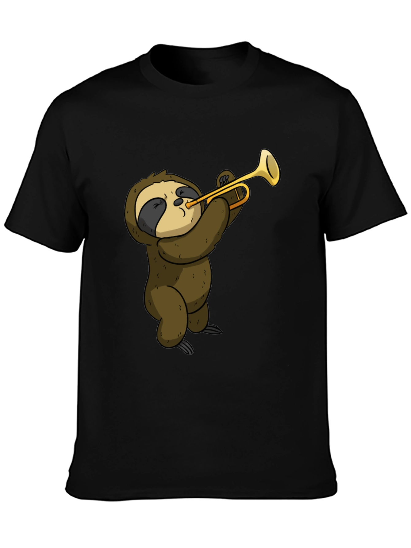 Sloth Trumpet T-Shirt - Funny Musical Animal Tee