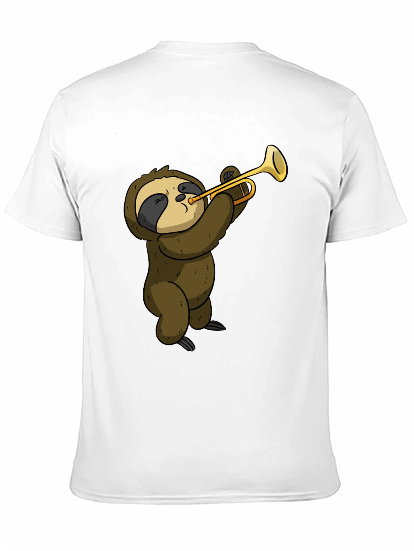 Sloth Trumpet T-Shirt - Funny Musical Animal Tee