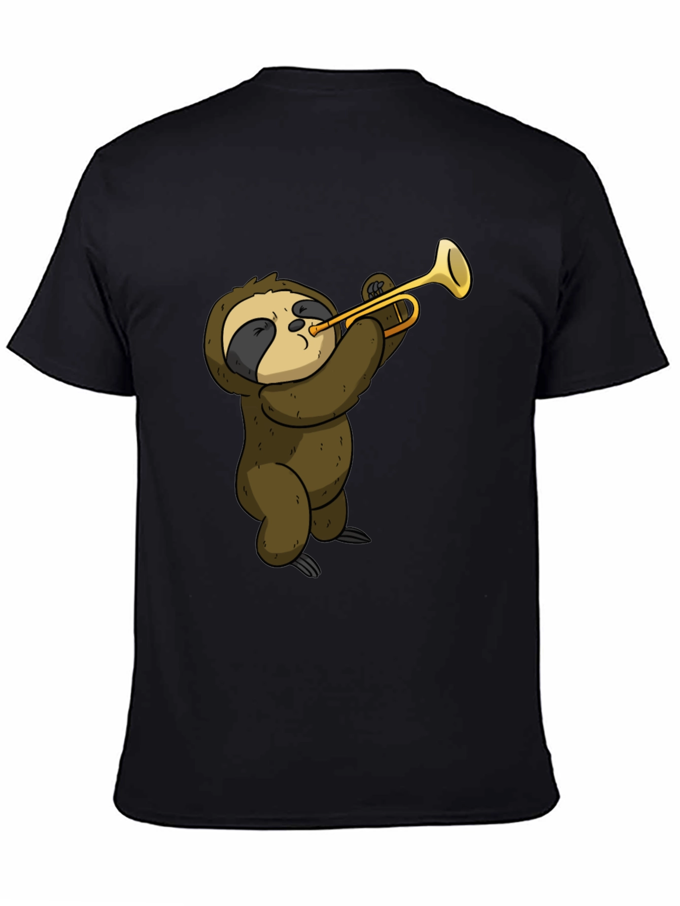 Sloth Trumpet T-Shirt - Funny Musical Animal Tee