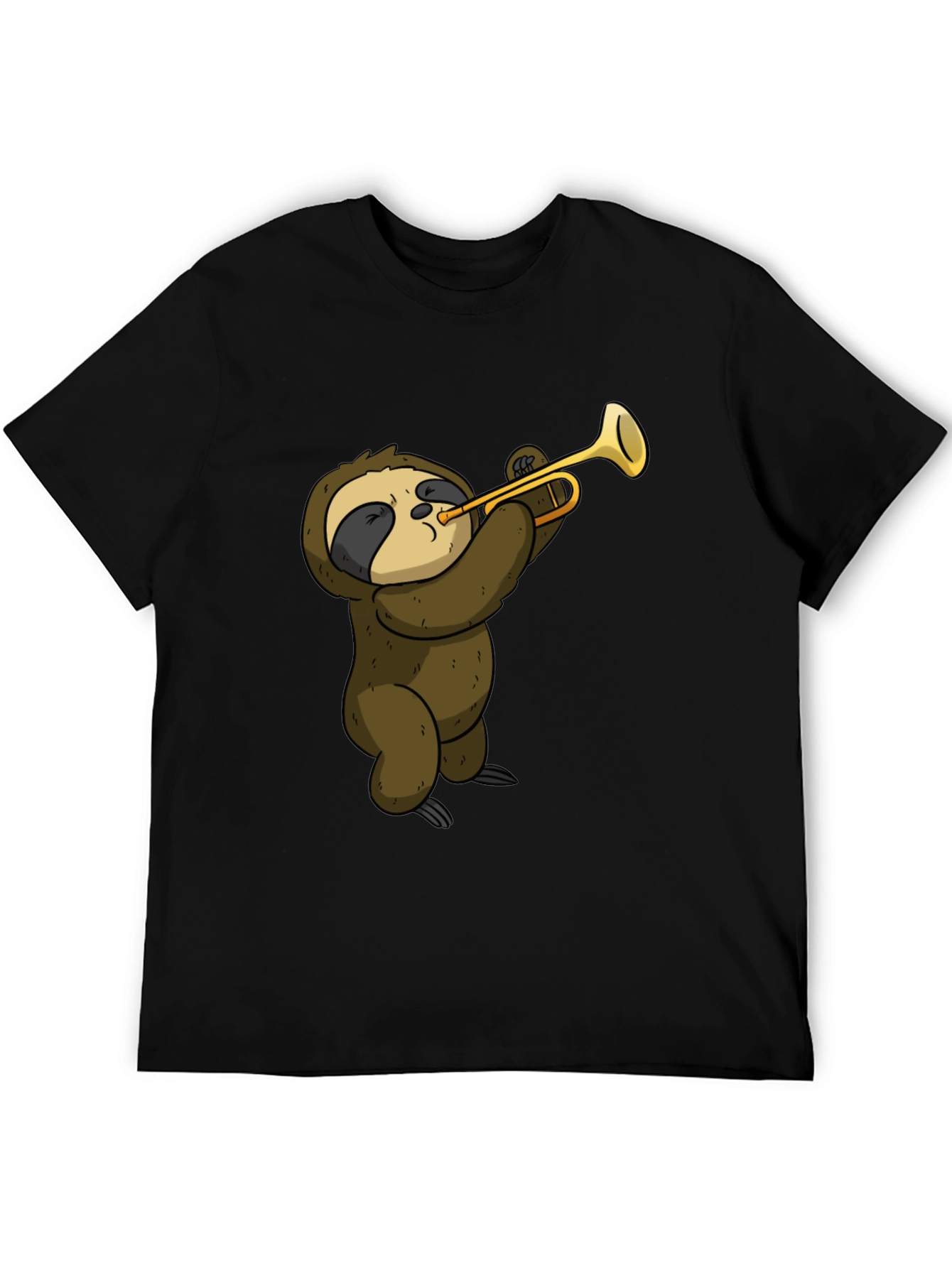 Sloth Trumpet T-Shirt - Funny Musical Animal Tee