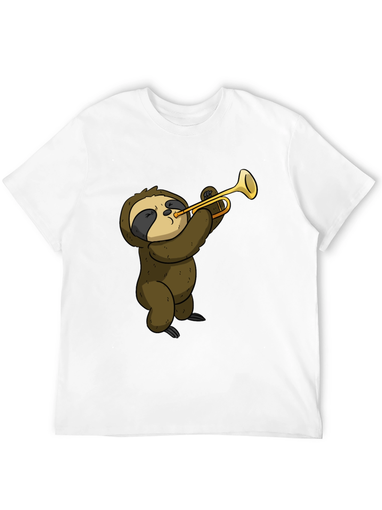 Sloth Trumpet T-Shirt - Funny Musical Animal Tee