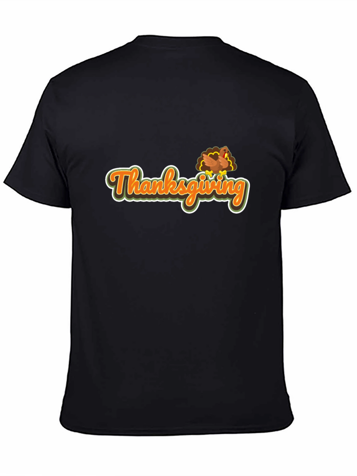 Thanksgiving Turkey Graphic Tee - Soft Black T-Shirt