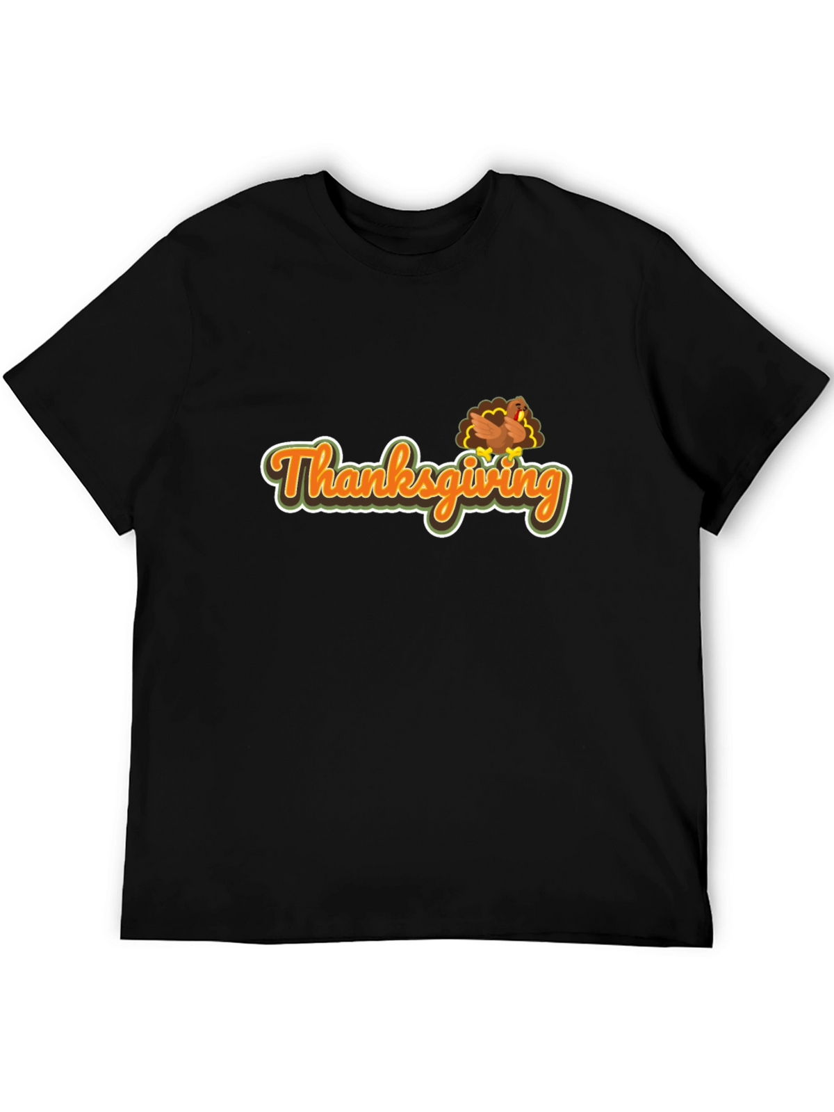 Thanksgiving Turkey Graphic Tee - Soft Black T-Shirt