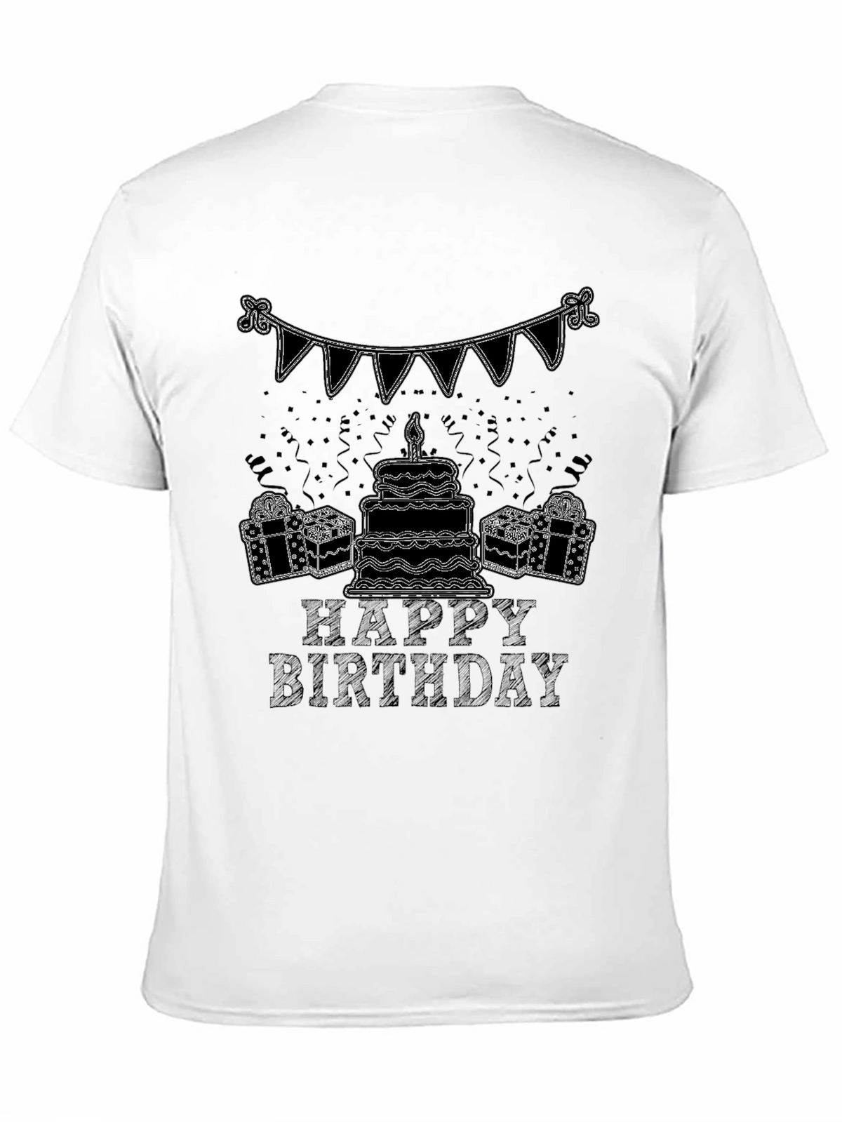 Happy Birthday Graphic Tee - Black