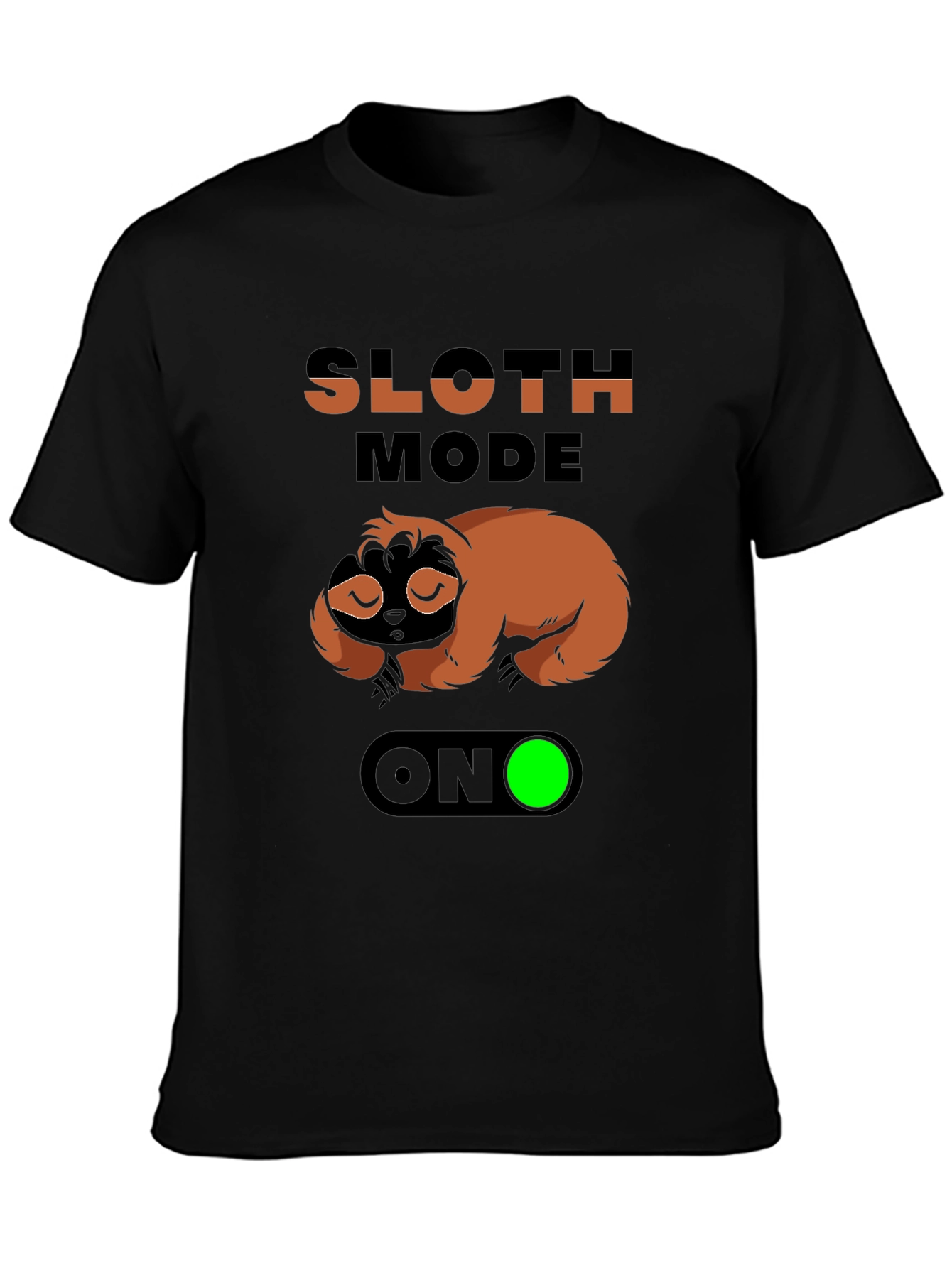Sloth Mode ON Graphic Tee - Relaxed & Funny
